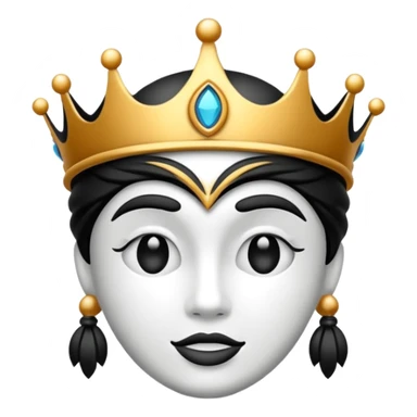 Create this emoji : 🎭 but in White and black  sticker