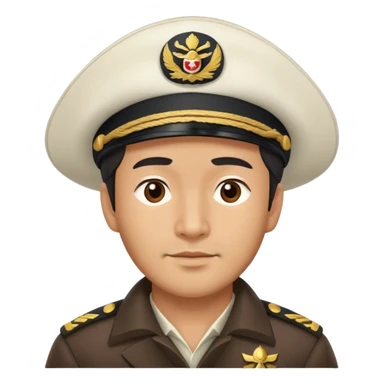 asian man Capitán de barco sticker