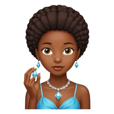 black girl carry jewel  sticker