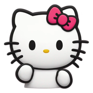 Hello kitty sad tear running down sticker
