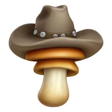 Mushroom with cowboy hat  sticker