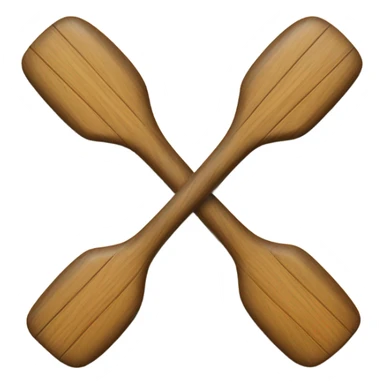 Two overlapping paddles crossed together sticker