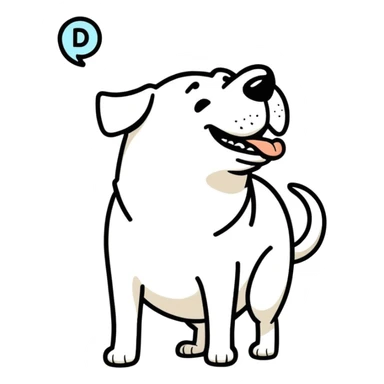 Dog farting sticker