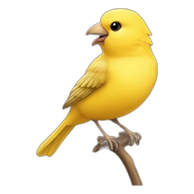 Canary. Singing sticker