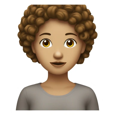 moi fille aux cheveux bouclés châtain avec des yeux marron claire accompagner de mon copain métisse aux cheveux noir bouclés et yeux vert  sticker