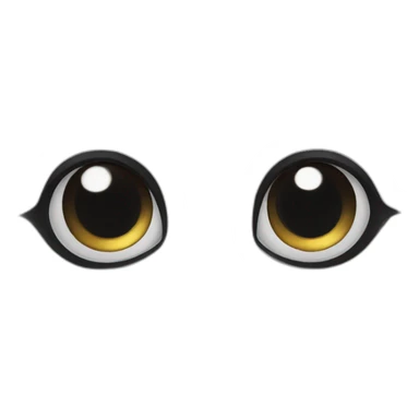 A White and Black cat wit very big eyes sticker