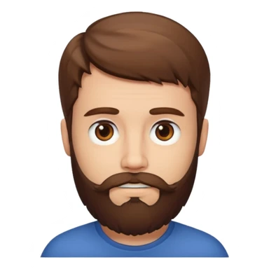 realistic portrait of bearded male sticker