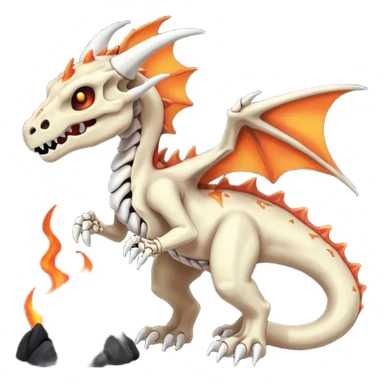 Skeletal Magmatic Cubone-Salandit-Marowak-Duskull-dragon sticker