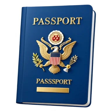 An open passport sticker