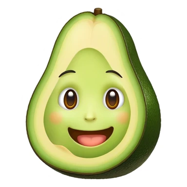Un aguacate riéndose  sticker
