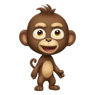 Affe der Mittelfinger zeigt sticker