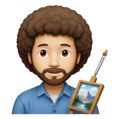 Bob ross qui peint sticker