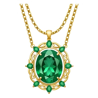 emerald necklace sticker