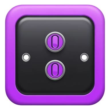 switch on toggle in black and purple sticker