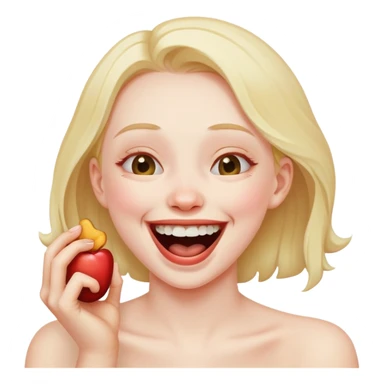 Girl choking herself as a joke sticker