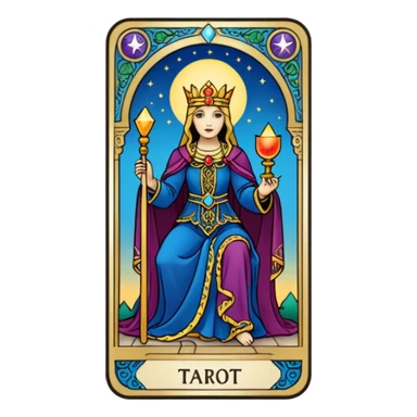 Tarot card sticker