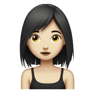 emo girl Without a face sticker