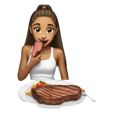 Ariana grande eating steak sticker