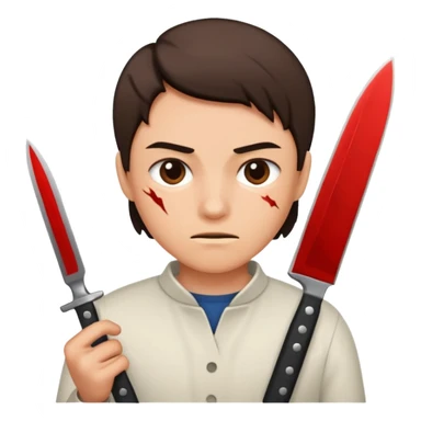 Person cutting sticker