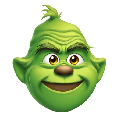 Grinch with a costume sticker