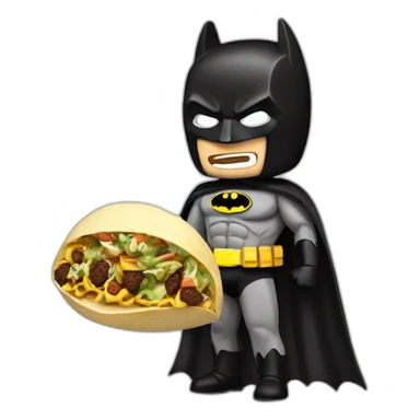 Batman qui mange un french tacos sticker