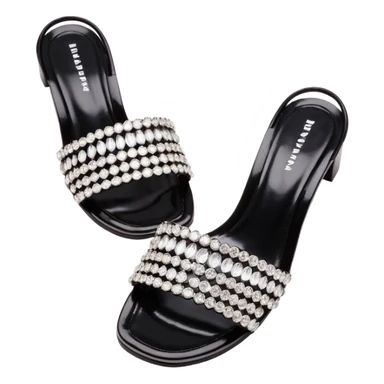 Julie Tubular Crystal Embellished Slide Sandal
Alexander Wang sticker