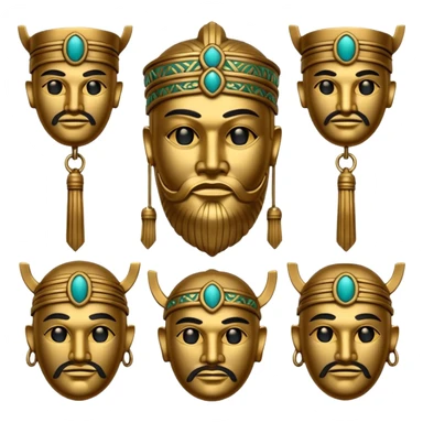 sanxingdui bronze man emoji set sticker