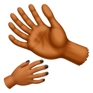 there is a drawing of a human hand gently reaching toward a dog’s paw. The dog has brown fur with black areas, and the paw is extended like it’s about to touch the person’s fingers sticker