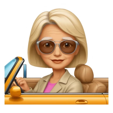 Stikers of mom which is a bit old and is relax and I will put her in a car sticker