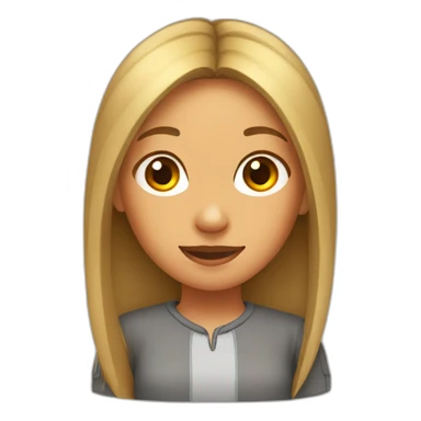 Girl with donkey ears sticker