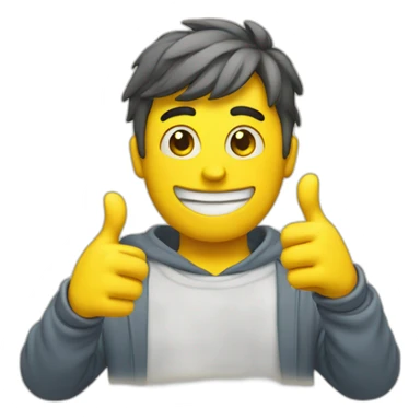 emoji giving you thumbs up yellow guy sticker