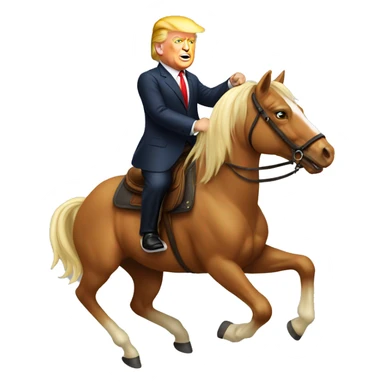 Donald trump riding a horse sticker