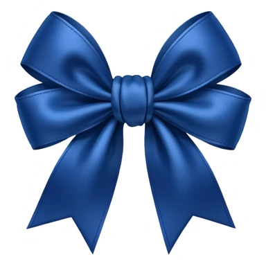 Navy blue heart bow sticker