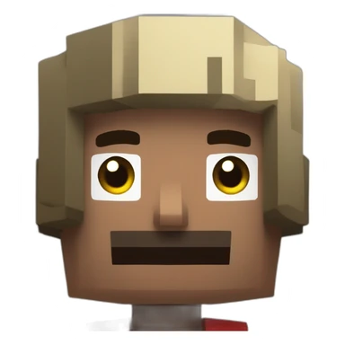 Black men in Minecraft farmer villager cubic with an square starw hate minecraft style sticker