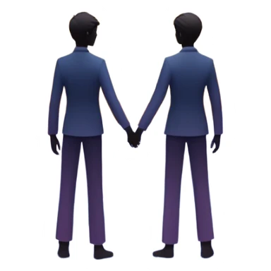 Center composition: Two silhouetted figures standing back-to-back or side-by-side in a circle of calm (soft blues, lavenders, white light)
Around them: Swirling storm energy—abstract shapes, wind lines, chaotic movement in reds, oranges, and dark grays sticker