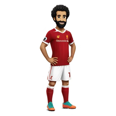 mo salah in liverpool kit sticker