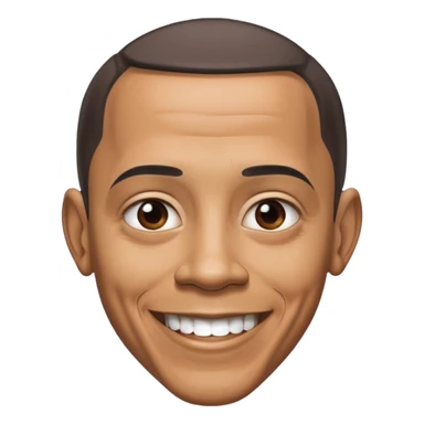 barrack obama with a insanley large forhead sticker