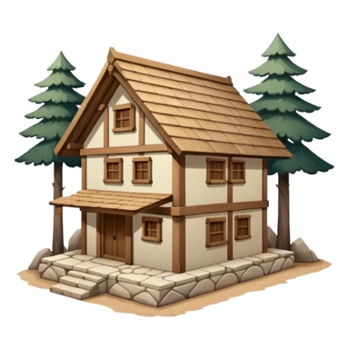 A wooden house inspired by Lycian architecture, built with traditional interlocking joinery and no nails. sticker
