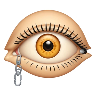 an eye with a zipper over it, symbolizing silence sticker