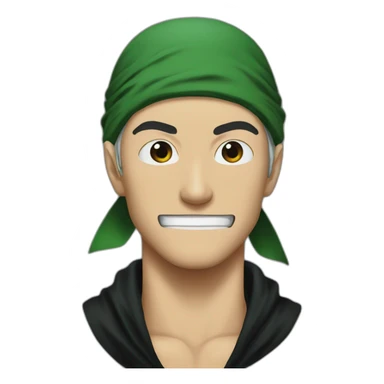 Zoro face ans à black bandana sticker