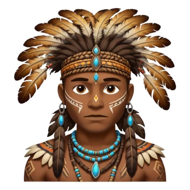 elemental tribal man sticker