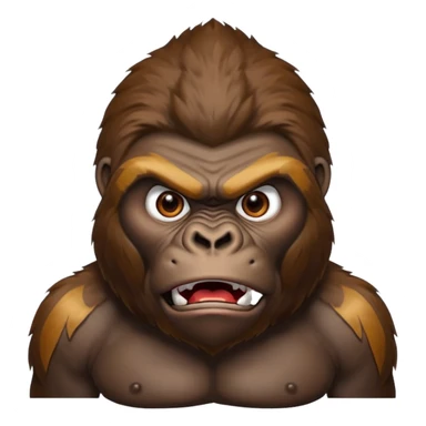 A gorilla angry face with realstick symbol sticker