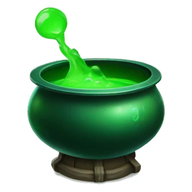 Witch's Cauldron green potion sticker
