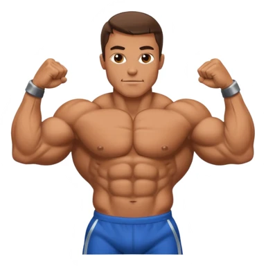 bodybuilder posing sticker