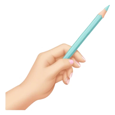 pastel hand 
writes sticker