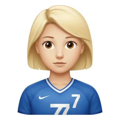 blonde Number 7 Printed Athlete sticker