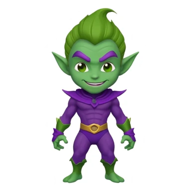 green goblin, cute chibi full body sticker