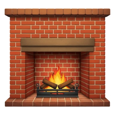 Classic Brick Fireplace sticker