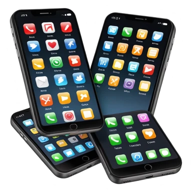 smartphone with app icons sticker