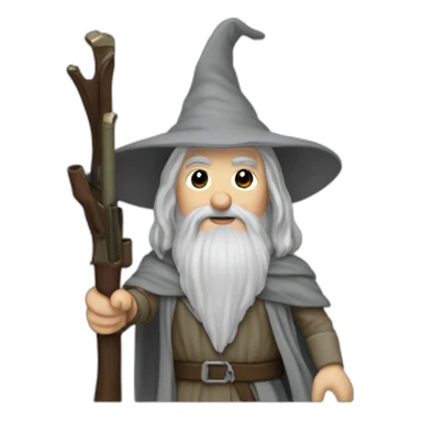 Gandalf with a M60 sticker